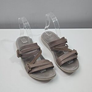 Merrell Tan Sandals Comfortable Slip-On Design